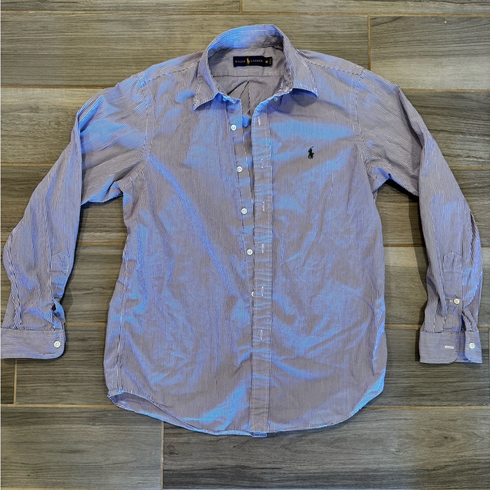 Authentic Polo Ralph Lauren Dress Shirt - Purple (striped)
